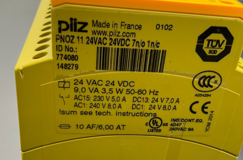 Pilz PNOZ 11 24VAC 24VDC 7n/o 1n/c Safety Relay PN0Z 774080 (TBI)