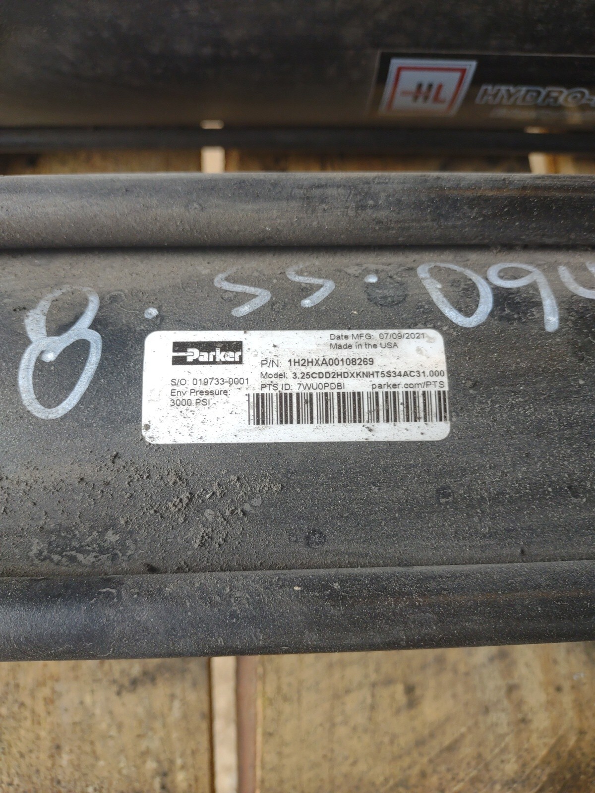 Parker CYLINDER 1H2HXA00108269 3.25CDD2HDXKNHT5S24AC31.000