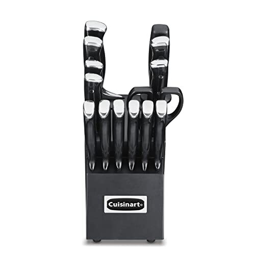 Cuisinart 15-Pc Forged Triple Rivet Knife Set with Block High Carbon Steel