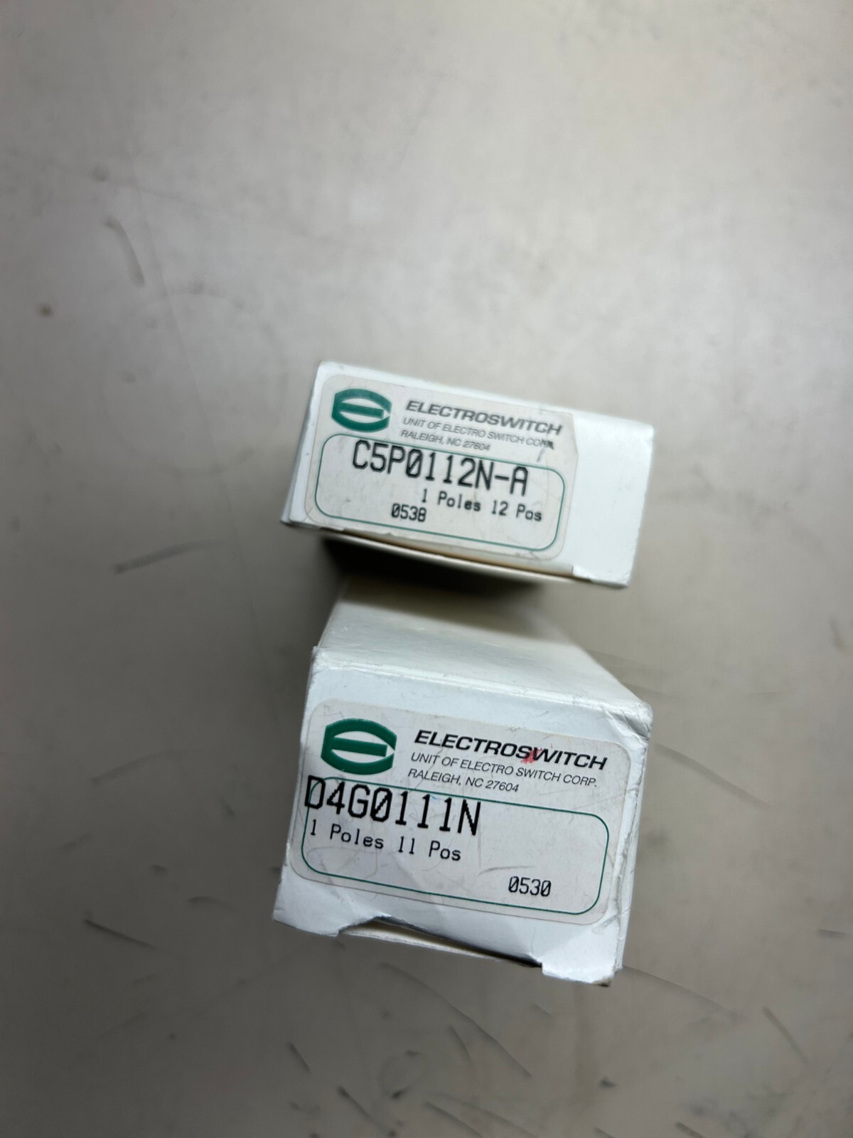 Lot of 2 Electroswitch D4G0111N & C5P0112N-A New!!!