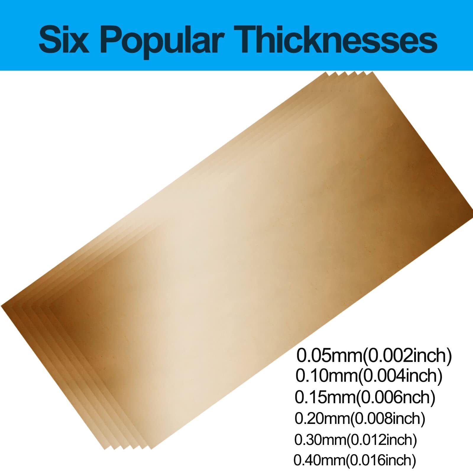 Brass Sheet Brass Shim Stock Assortment 6″ Length x 3″ Width 0.002″ 0.004″ 0….