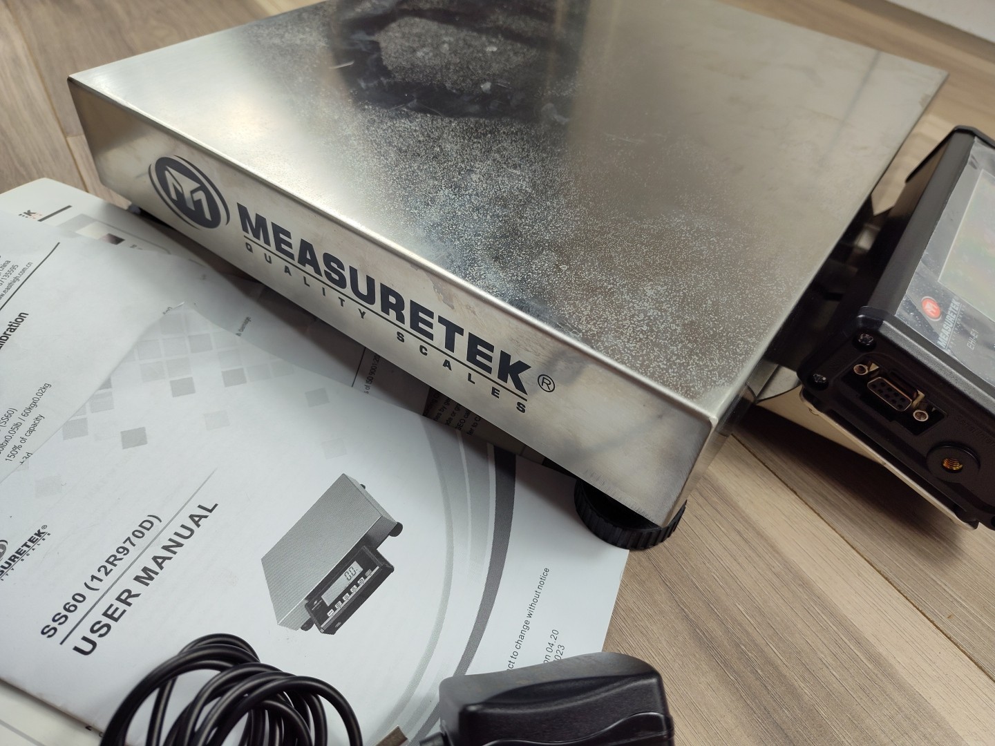 MEASURETEK 150 LB Scale 12R970C PARCEL DIGITAL Scale,LCD, SS60