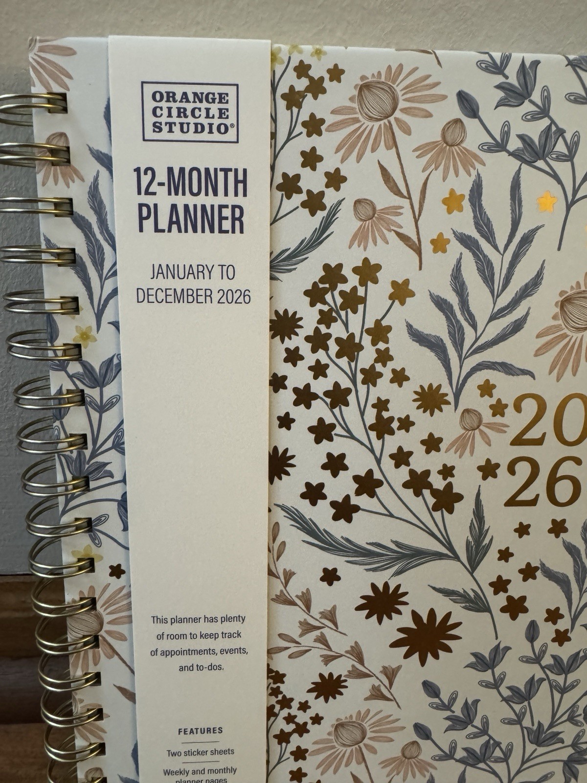 2026 Planner Orange Circle Studio Planner 12 Months Planner Jan-Dec 2026 10×8”