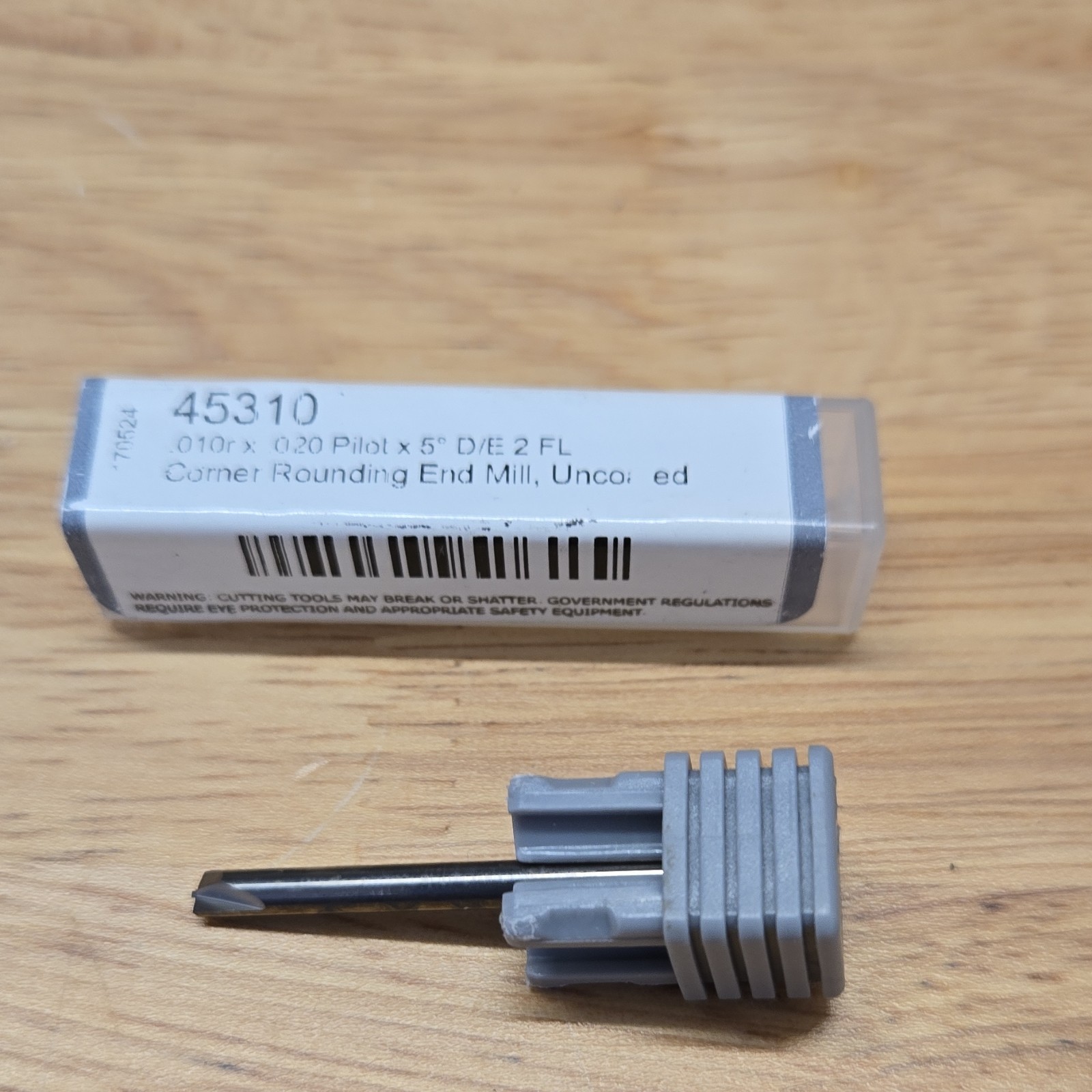 Corner Rounding End Mill 0.010in 2 Flute Double End MPN 45310