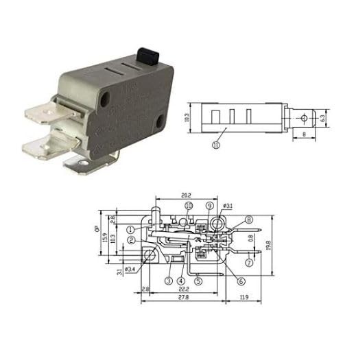 XPARTCO (4 Pack) EXP480 Microwave Door Switch (NC – NO) Normally Closed/Open …