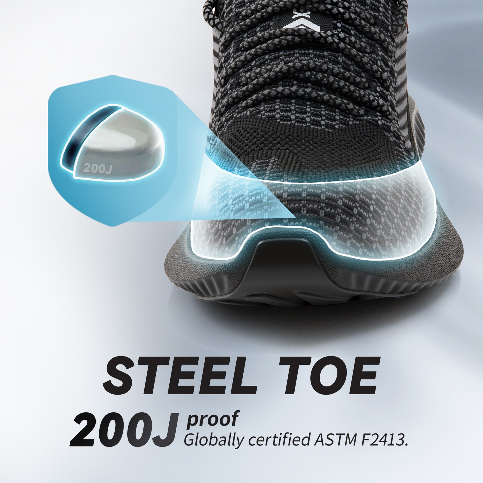 Steel Toe Shoes for Men Women Indestructible Work Safety Sneakers Composite Toe