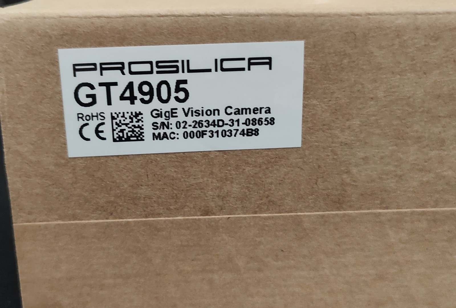 AVT PROSILICA Black and white CCD industrial camera GT4905