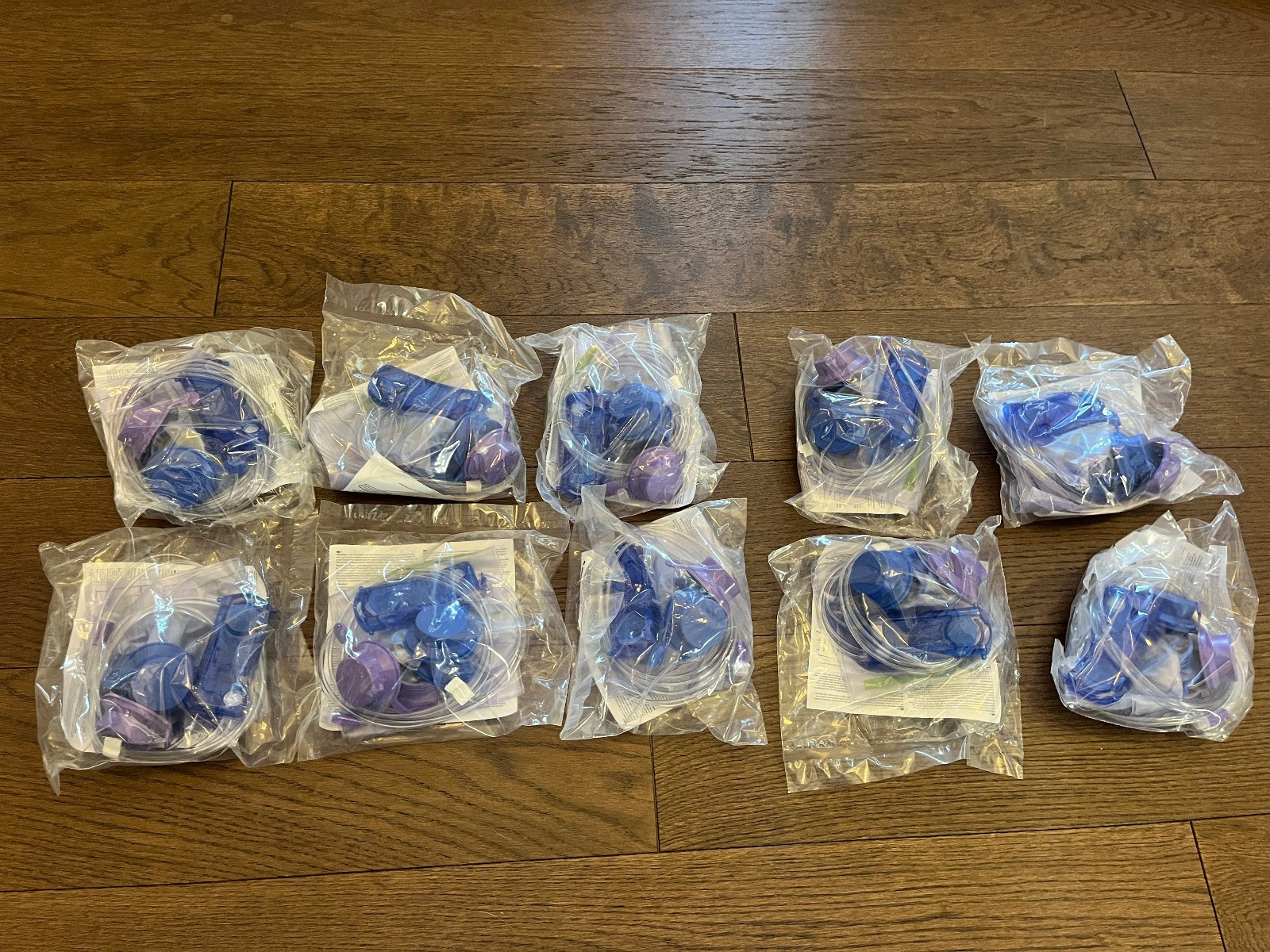 Lot of 10 Kangaroo OMNI Feeding Set Flush Bag 1000mL Bag Set OMNI Pump B10FF