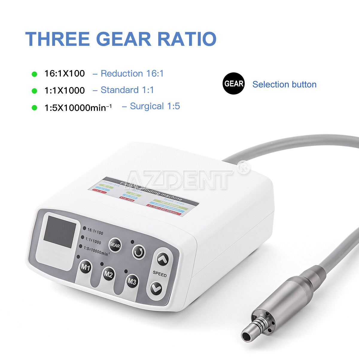 AZDENT Dental Electric Brushless LED Micro Motor/1:5 Increasing Handpiece NEW
