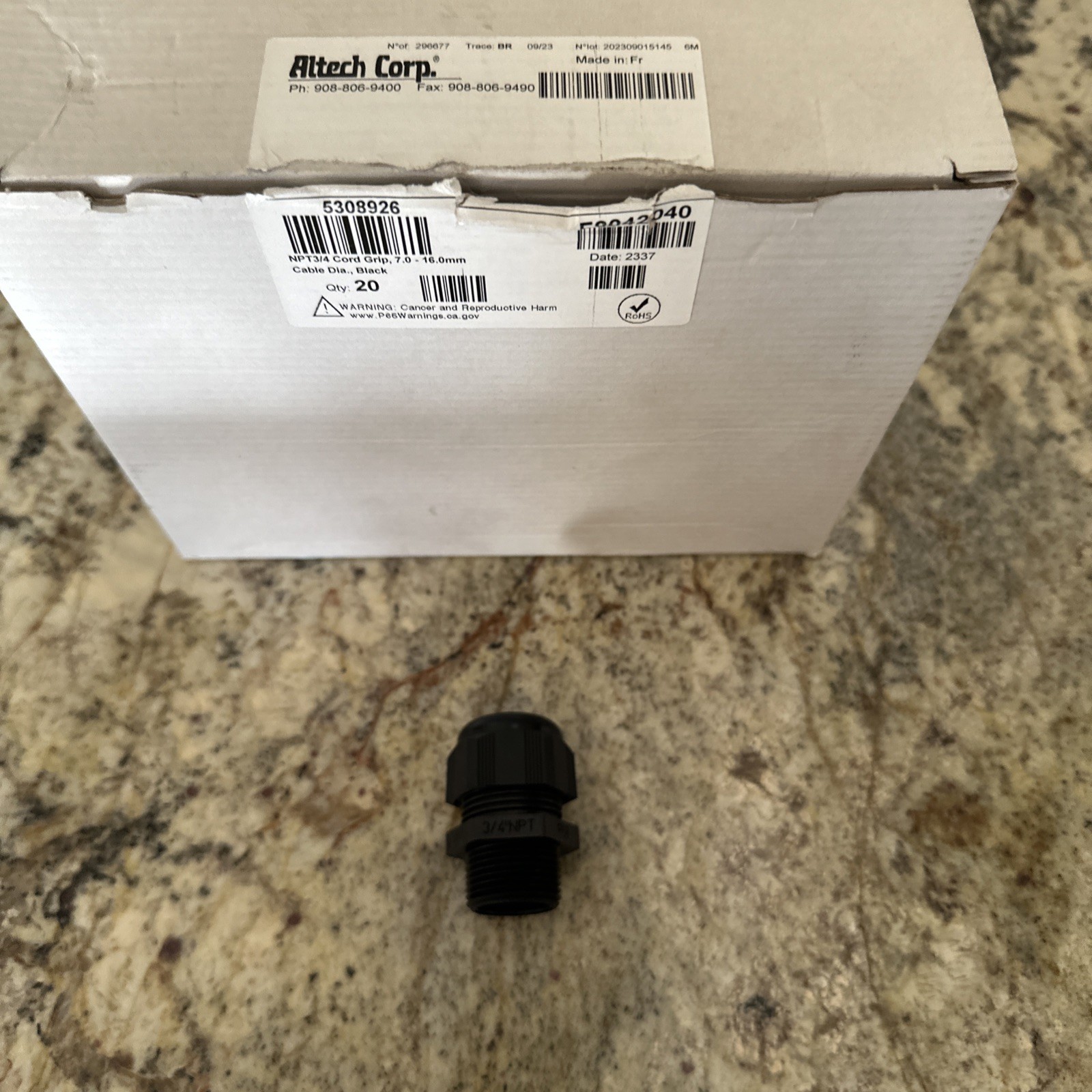 20x Tech Corp. NPT3/4 Cord Grip 7.0 – 16.0mm Part #5308926 NEW + FAST SHIPPING