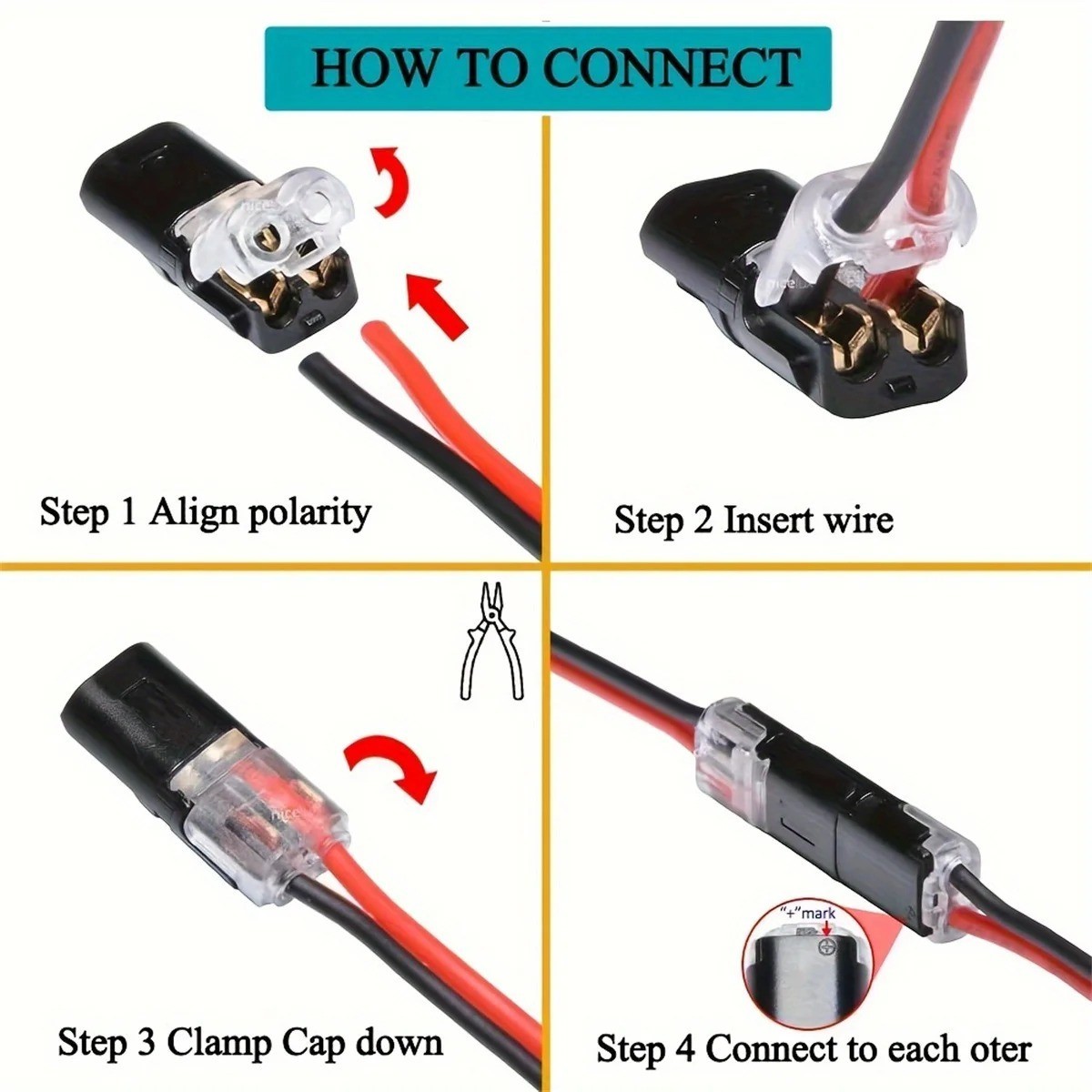 Quick Wire Connector No Strip Dual Line Cable Terminal Connector