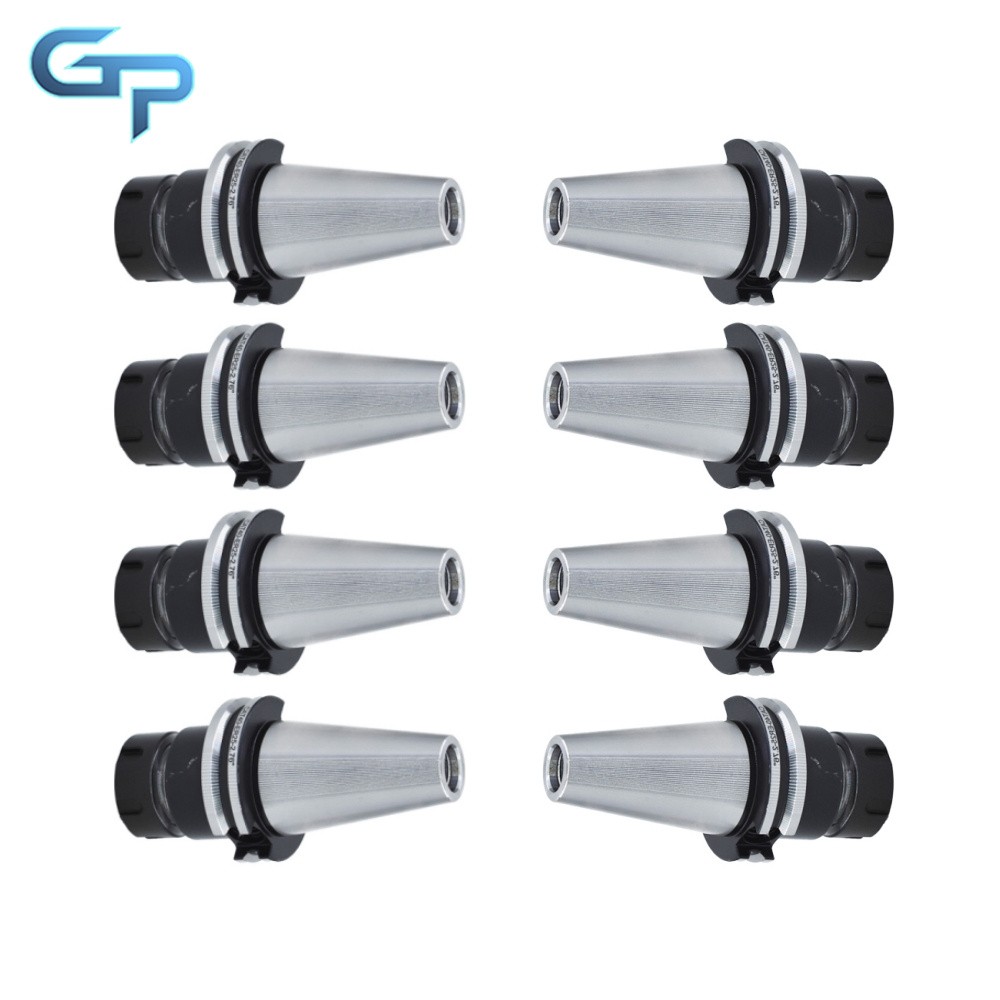 8 Pack Chucks Tool Holder Set W. 2.76″ Long Gage Length CAT40-ER25 Collet Chucks