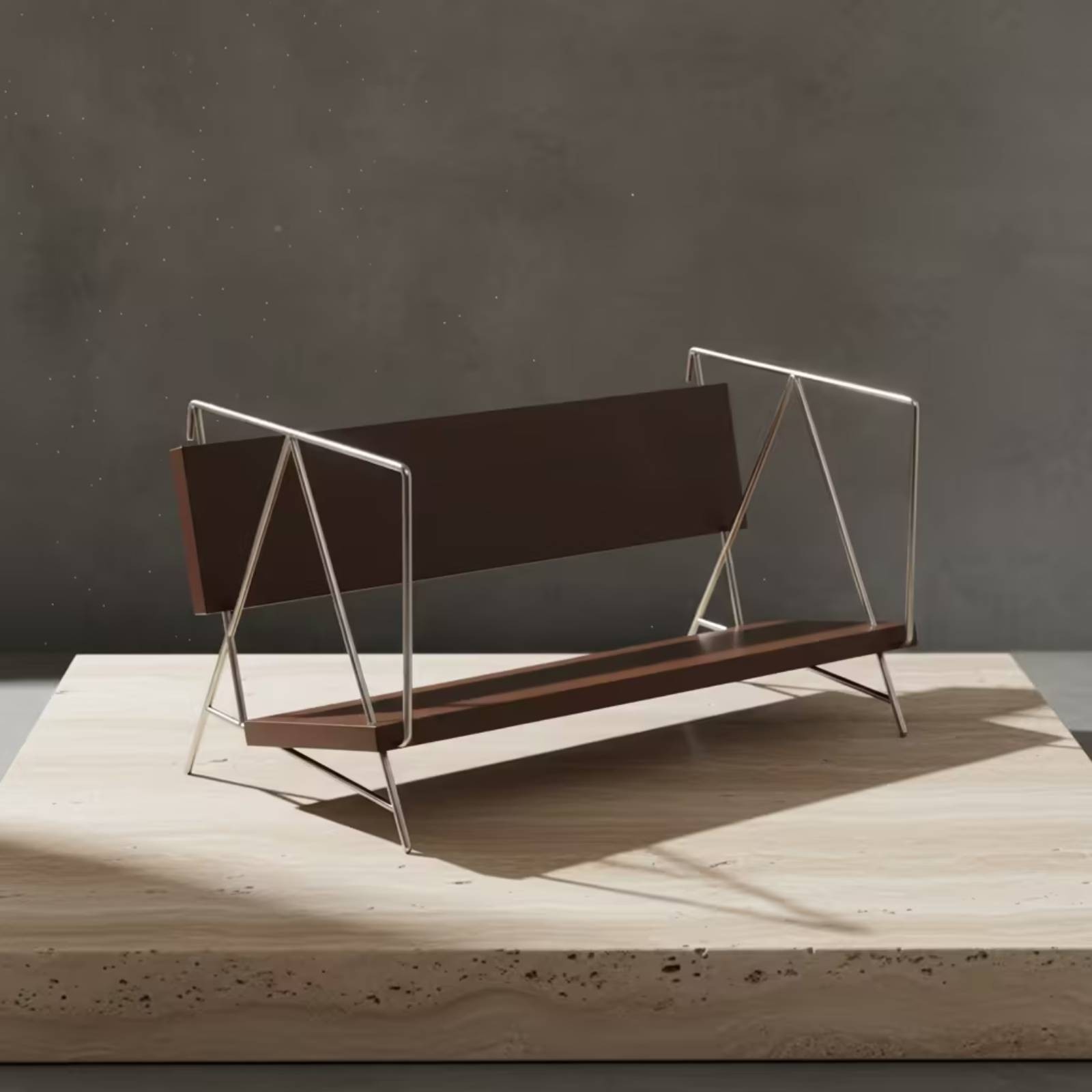 Desktop Book Rack with Slanted Shelf Compact Mini Book Rack Modern for