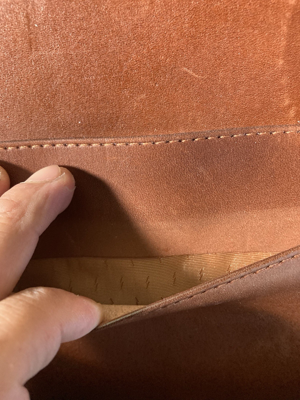 Vtg Franklin Quest Classic Zip Planner 7 R Binder Genuine 1/2 Deer Skin Leather