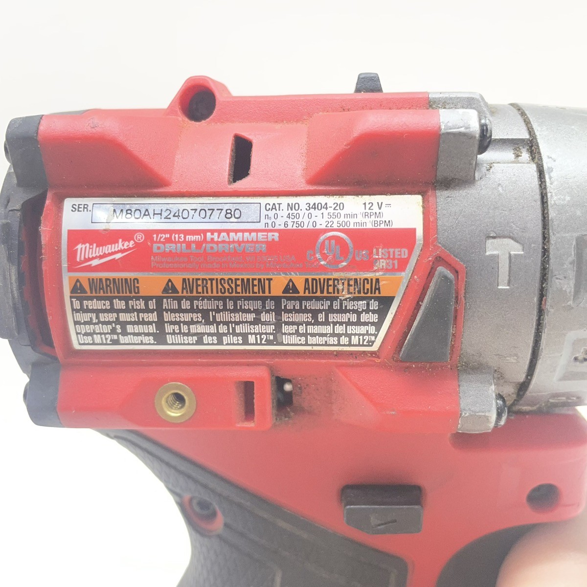 MILWAUKEE TOOLS 3404-20 M12 FUEL HAMMER DRILL DRIVER W BATTERY (CMP125034)