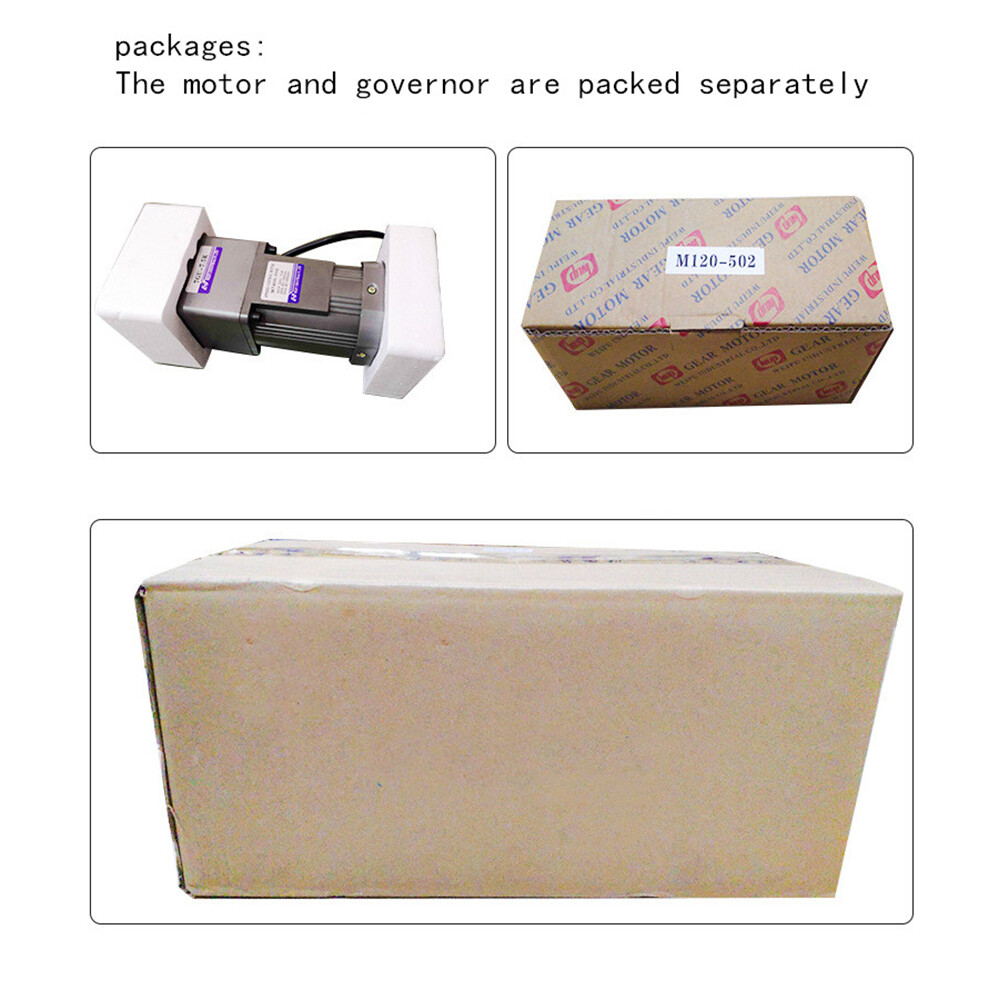6W AC 110V Gear Motor With Speed Governor, 135RPM, 1:10, 0.42NM
