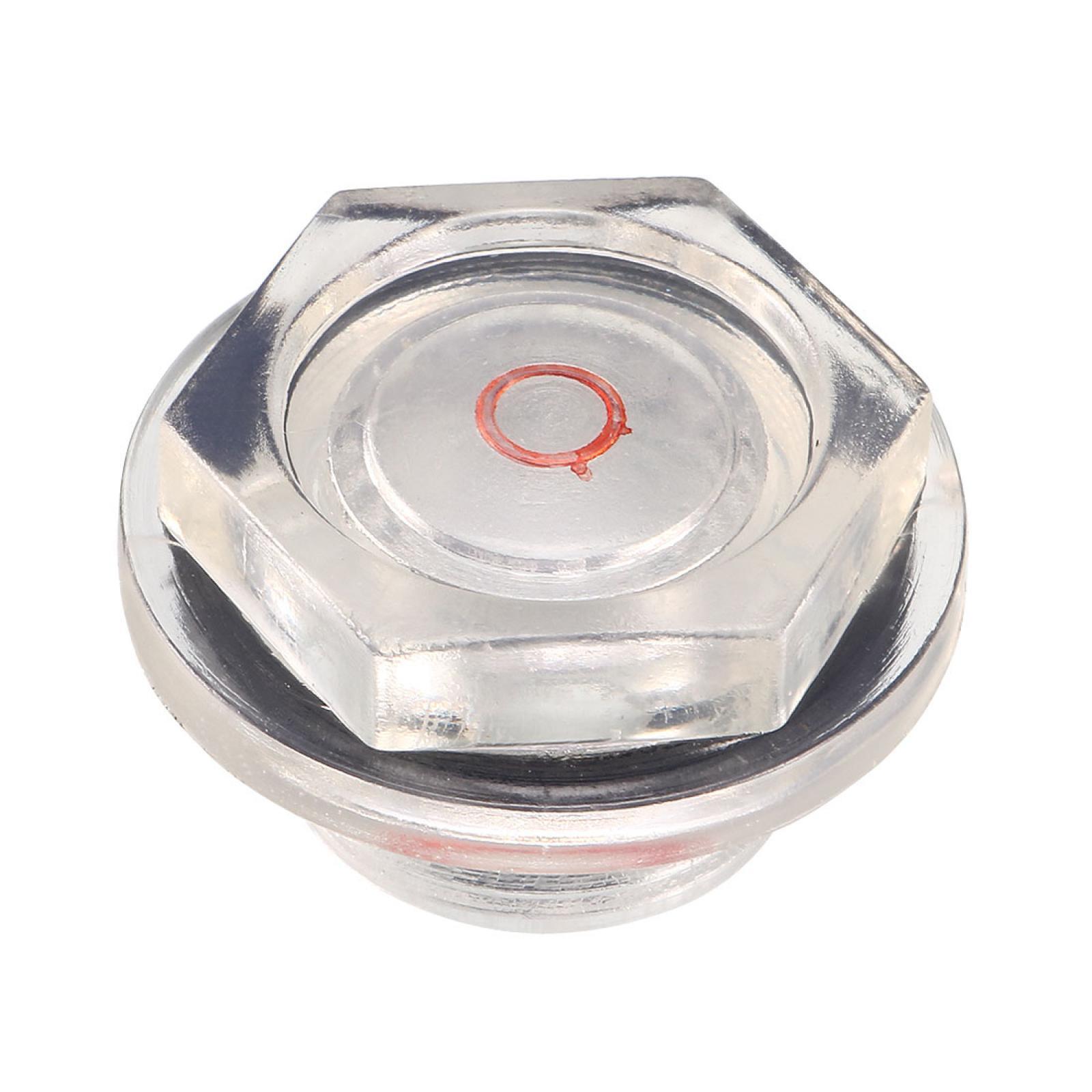 G3/4 Male Thread Air Compressor Fittings Clear Plastic Oil Sight Glass