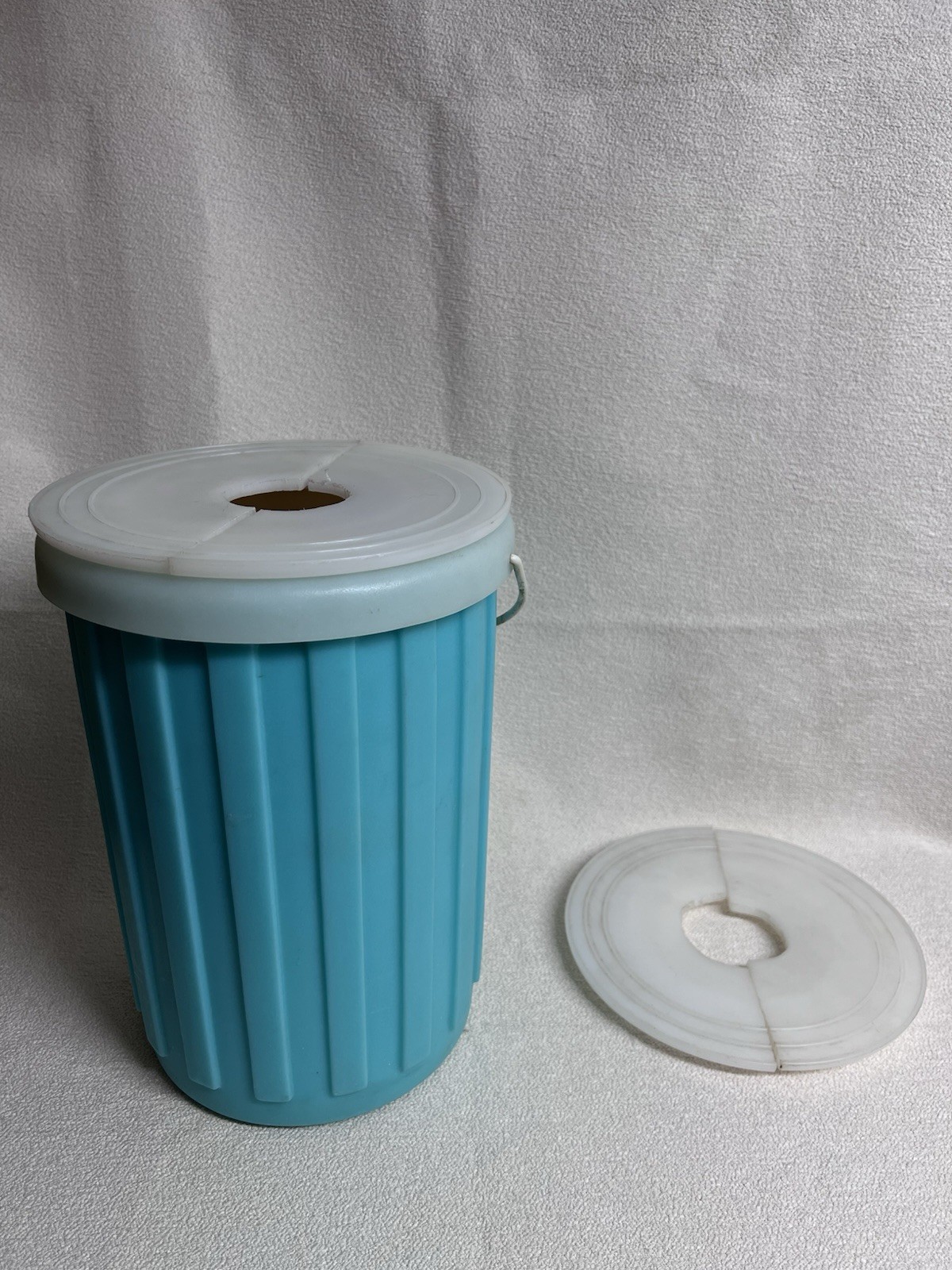 Nalgene 4000 mL Dewar Flask Teal Lab Nitrogen Jar w/ 2 pairs Split Lid & Handle