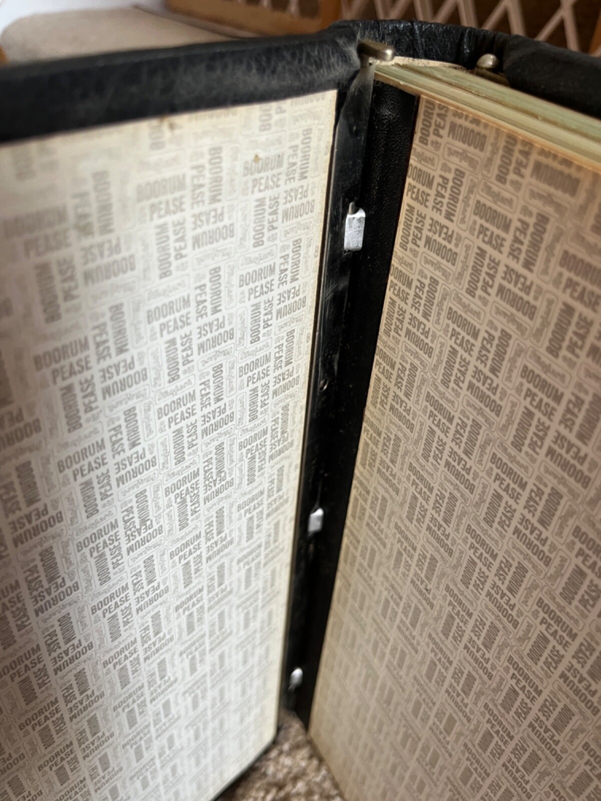 Boorum & Pease Record Book, Black Leather-Like Cover, 300 Unruled Pages