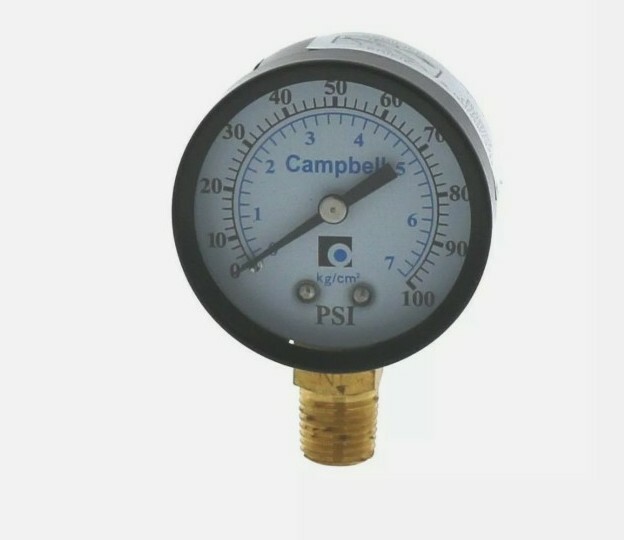 Campbell Water Pressure Gauge 100 PSI– 2 inch