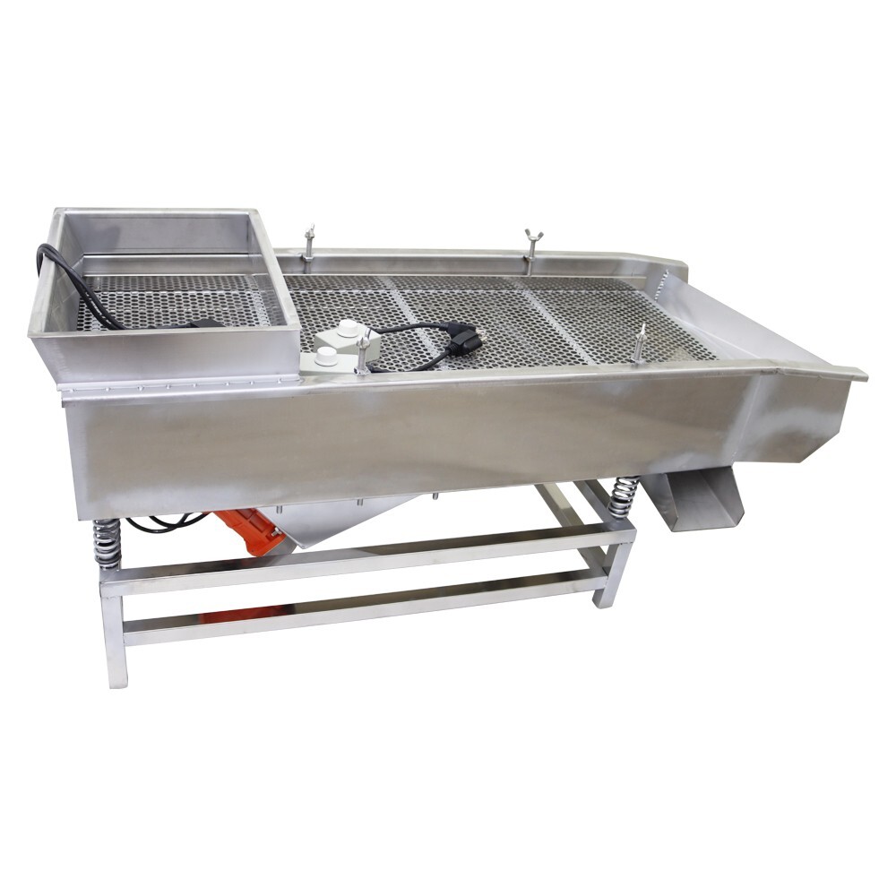 Double Layer 10mm&5mm Stainless Steel Linear Vibrating Screen Two Motor 110V