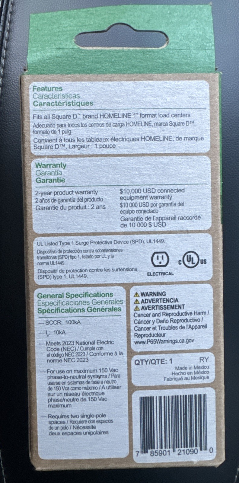 Square D by Schneider Electric HOM2175SB Homeline SurgeBreaker,25kA,120/240V
