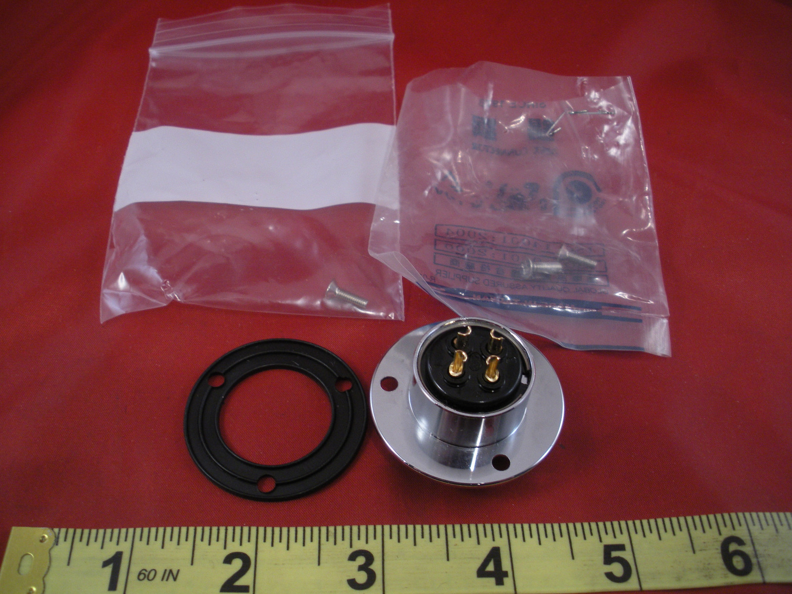Apex PLT-254-RF-R Circular Connector 10a 250v ISO 9001:2000 14001:2004 4-Pin New