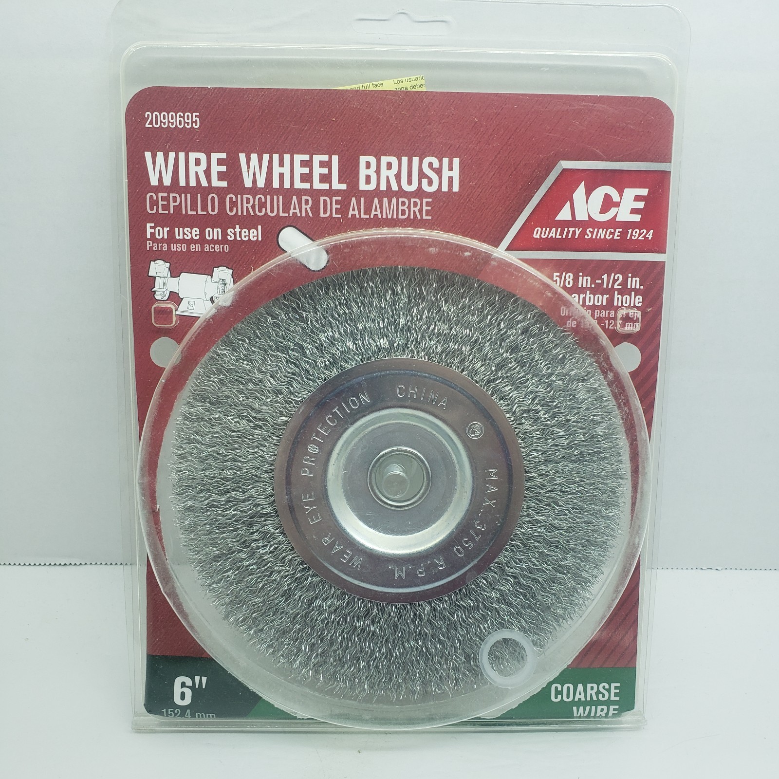 ACE Wire Wheel Brush COURSE WIRE 6″ #2099695