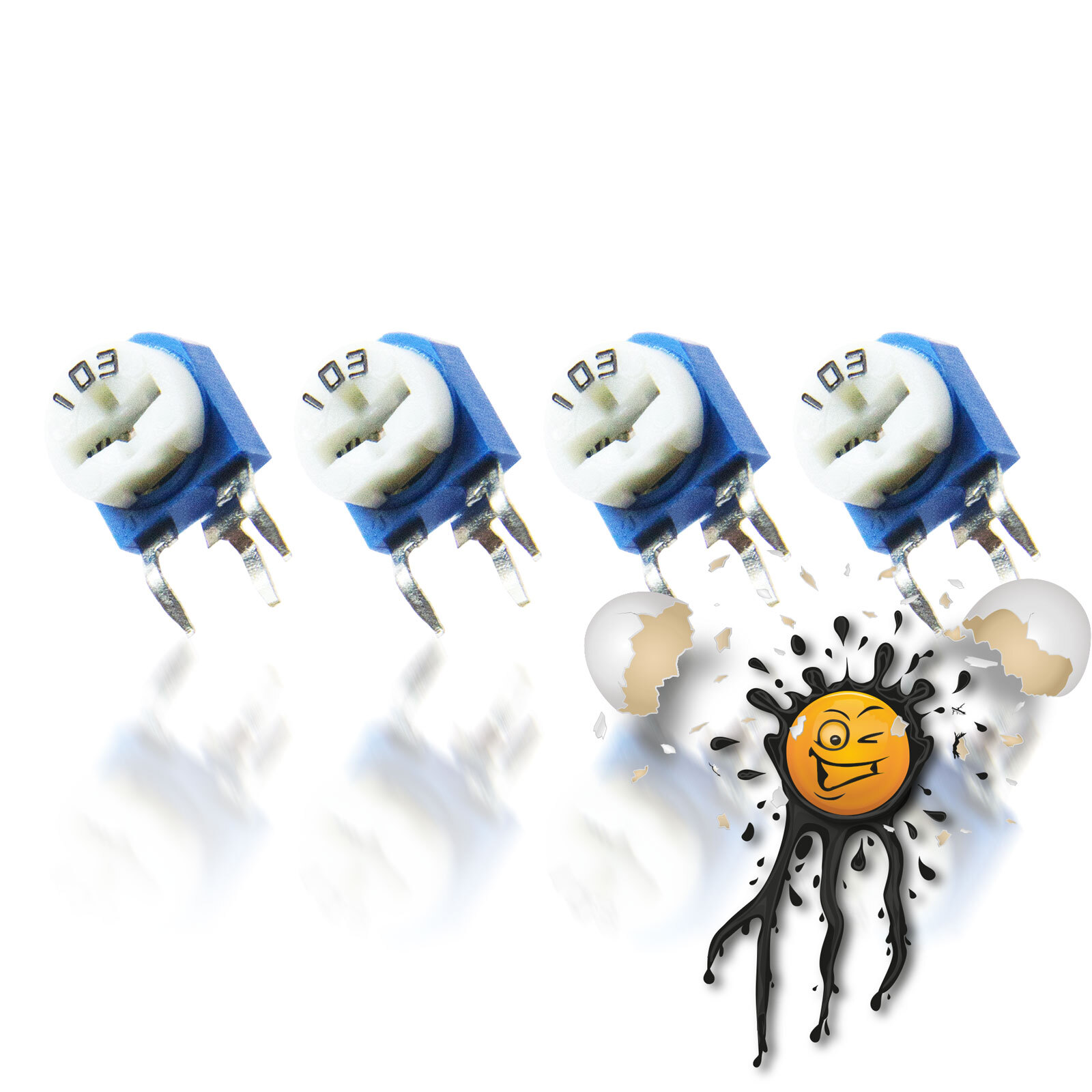 4 x Potentiometer RM063 Poti 100Ohm – 1MOhm Set Trimmer