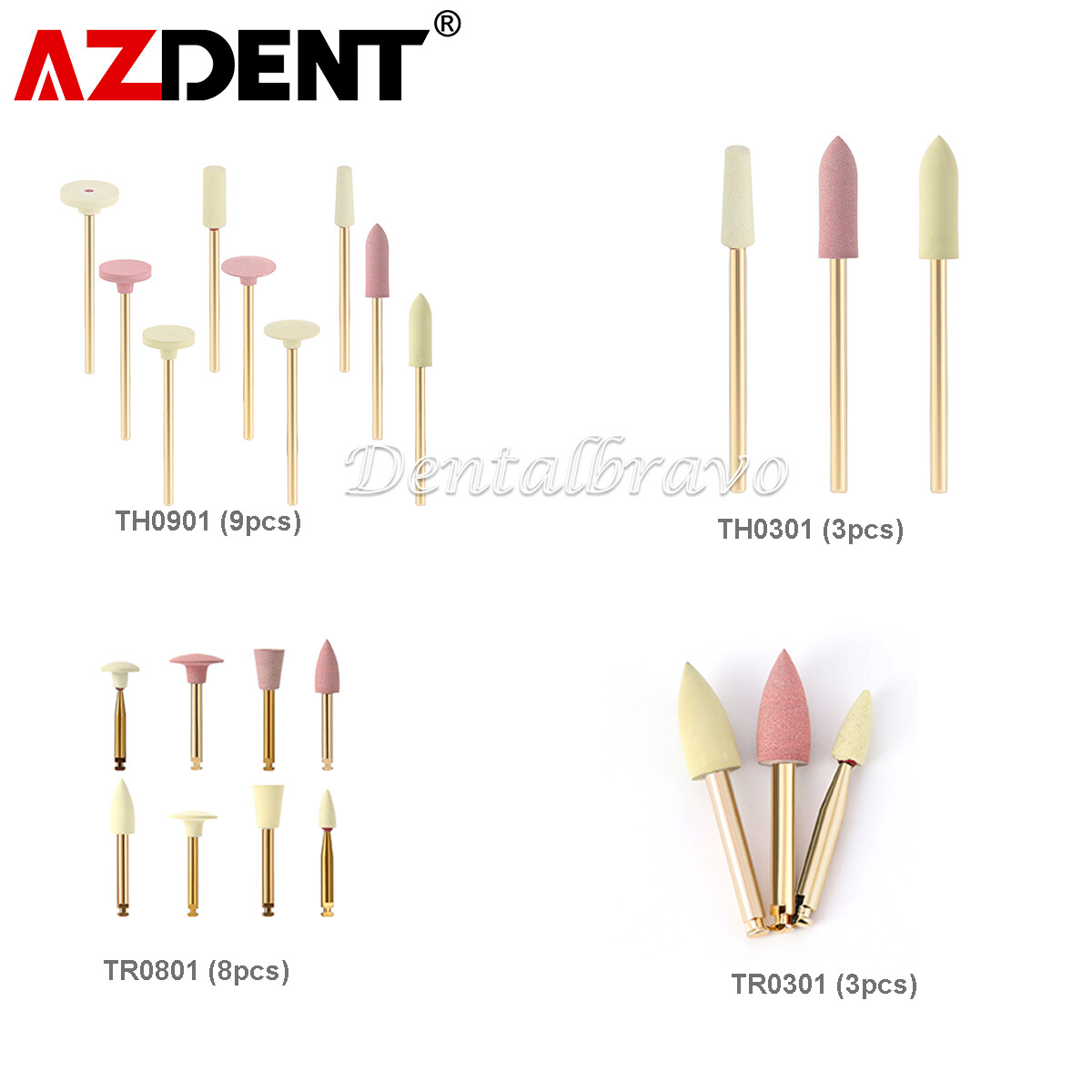 Dental HP RA Ceramic /Rubber Diamond Bur Zirconia Grinding and Polishing Kit