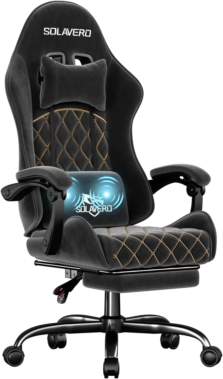 Ergonomic Gaming Chair with Footrest & Lumbar Massager, Gamer Computer Chairs