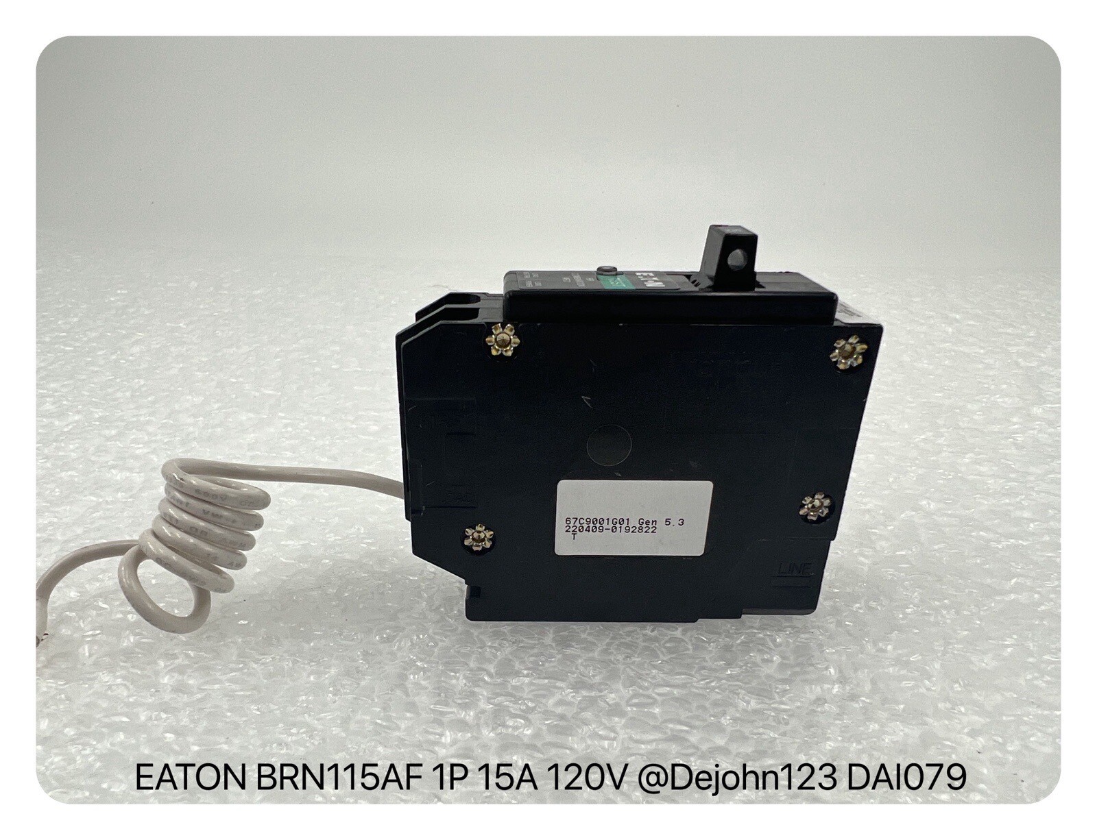 BRN115AF ~ Eaton BRN115AF 15A 1P 120/240V 10 kAIC Combination AFCI ~ Surplus
