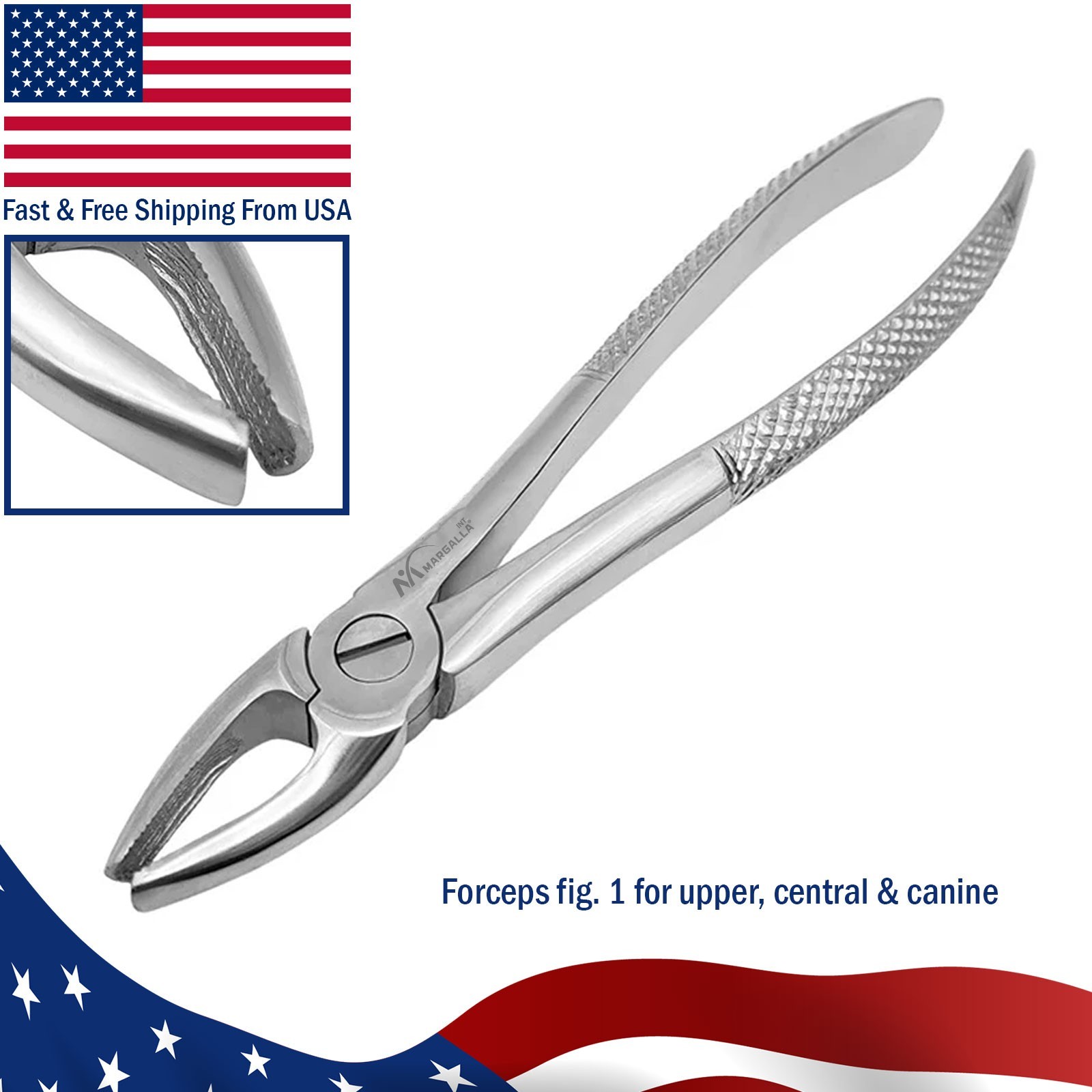 Tooth Extracting Forceps For Lower & Upper Molars Roots Loosening Surgical Tools