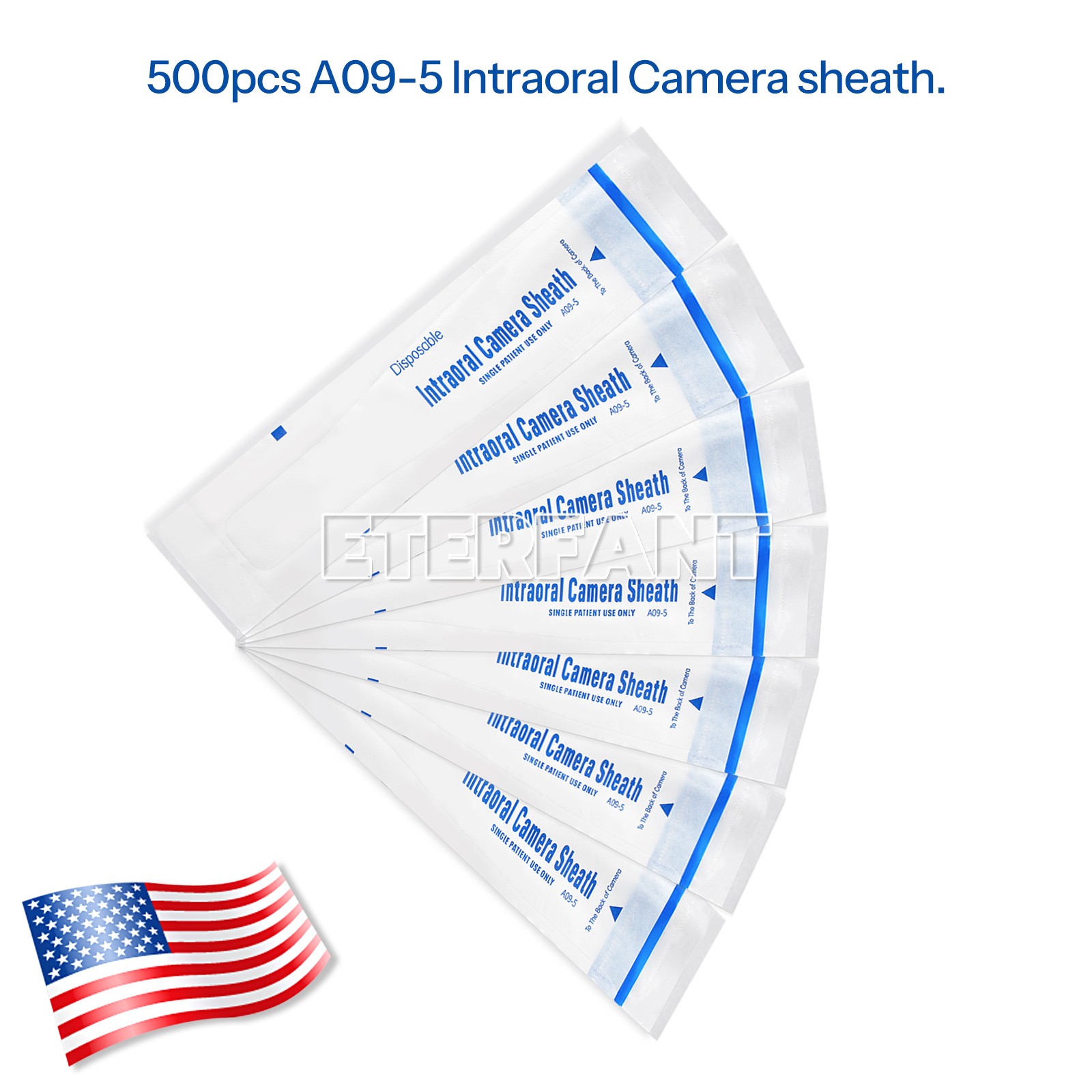 500PCs ETERFANT Dental Disposable Protect Sheath Intraoral Camera Covers A09-5