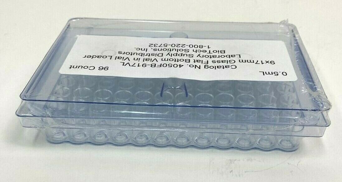 Biotech Glass Vial 0.5 ml Flat Bottom Total of 288 Vials