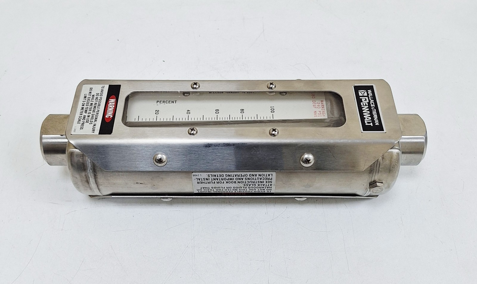 Wallace & Tiernan Pennwalt 5210B02212XXL Flow Meter 180F 240PSI