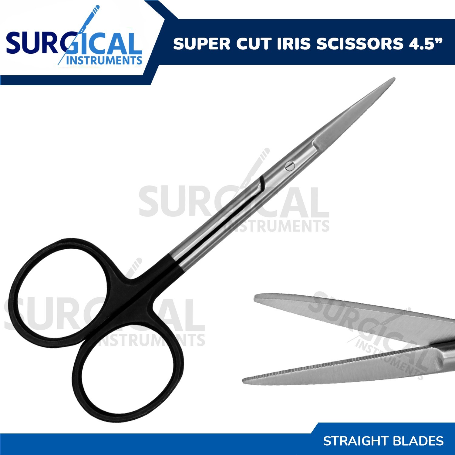 Supercut Iris Scissors Straight Surgical Instruments 4.5″ Stainless German Grade