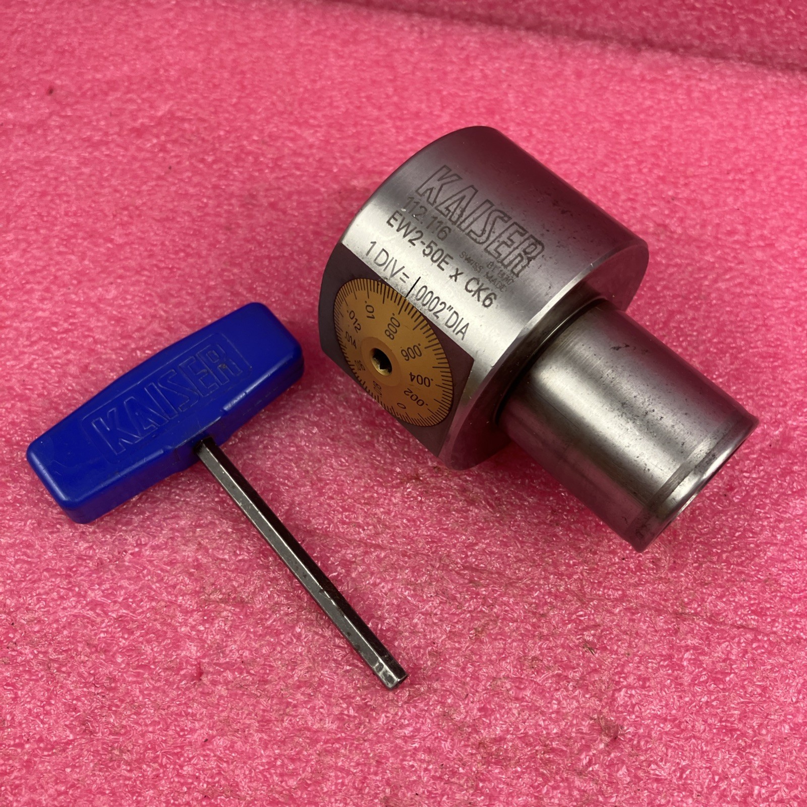Kaiser 112.116 EW2-50E x CK6 Boring Head 5/8” Bar Capacity, 1 Div=.0002”Dia