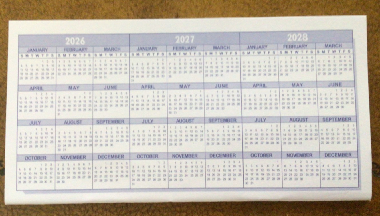 3 [ THREE ] «Easy To Read Register» for Personal Checkbook; 2025 – 2026 – 2027
