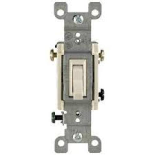 (10) Leviton 1453-2WS 3-Way 15 Amp Quite Toggle Switch with Ground – White