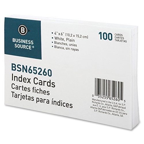 4×6 White Blank Cardstock Index Cards for Easy Customization and Note Taking