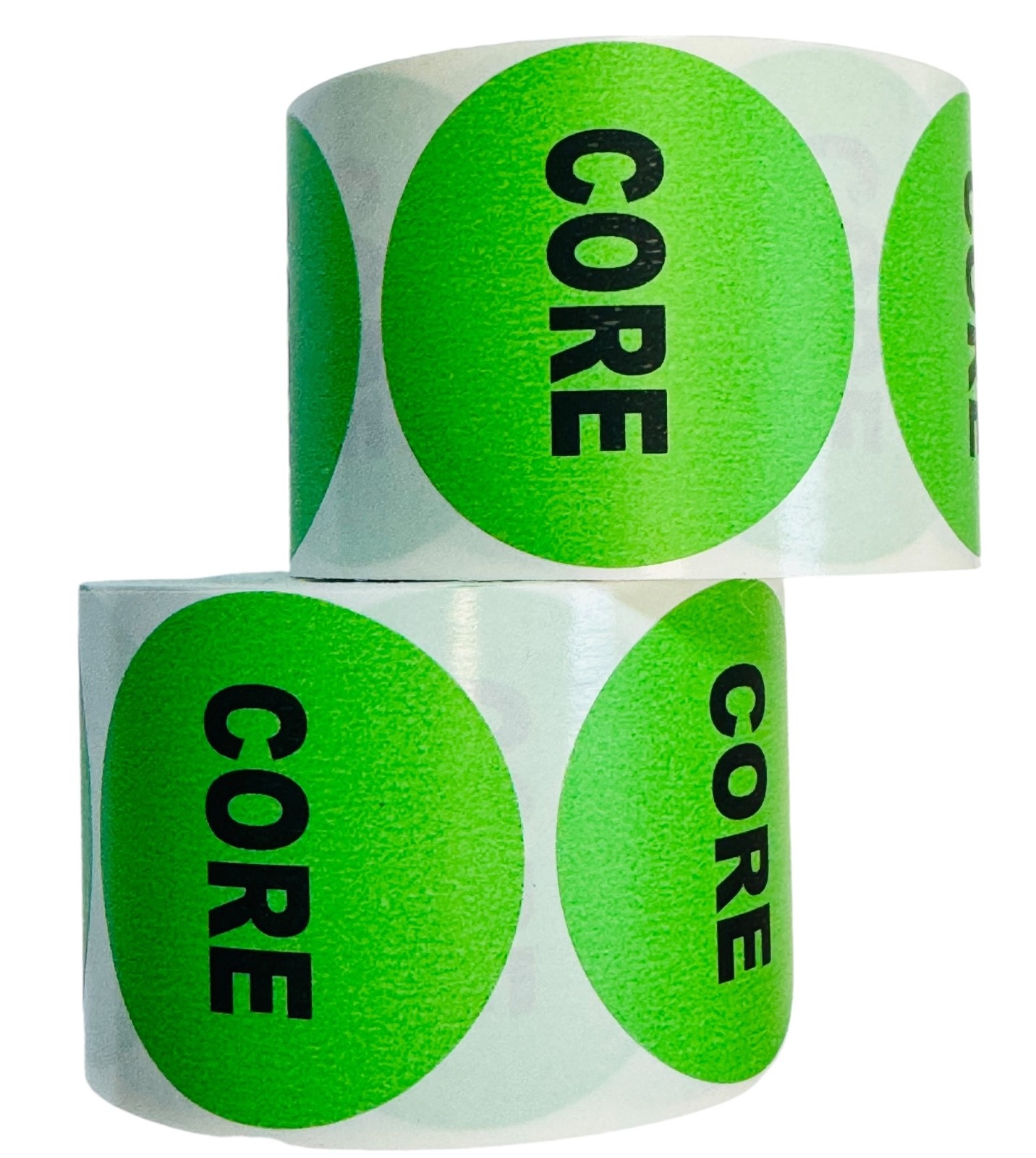 CORE 2″ Round Labels Inventory Control Warehouse Green Stickers 2 RLS of 500 EA