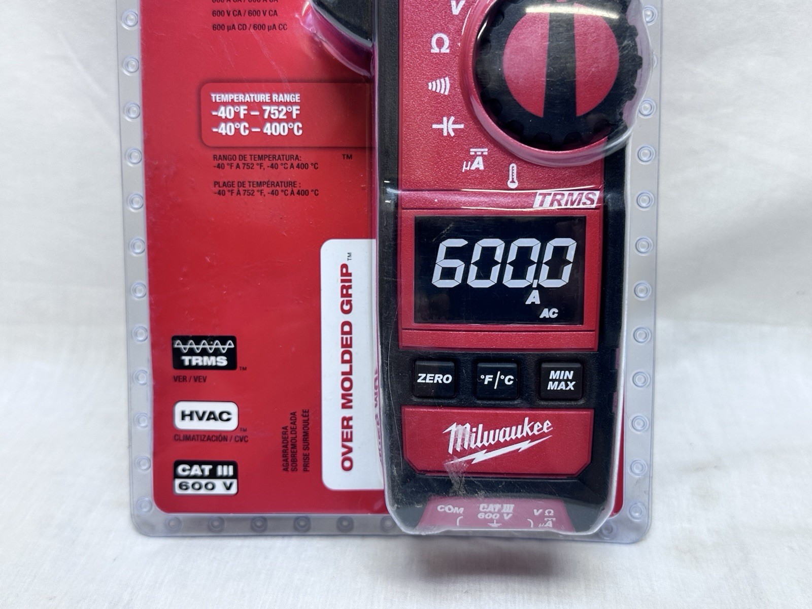 Milwaukee 2236-20 Clamp Meter for HVAC/R – Red