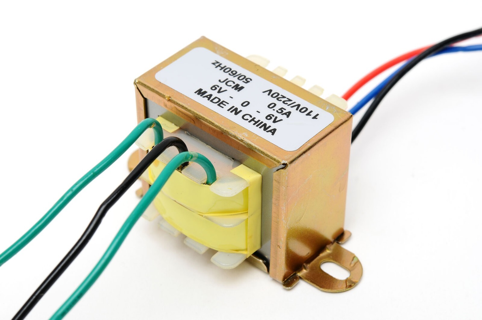 120/220V to 12VAC 500mA 0.5A Center Tap Power Transformer 6V-0-6V 12V AC 6V x 2