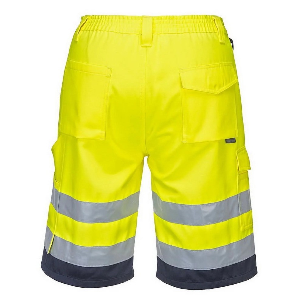 NEW Portwest Hi Visibility Work Shorts Mens Large Reflective Safety Cargo