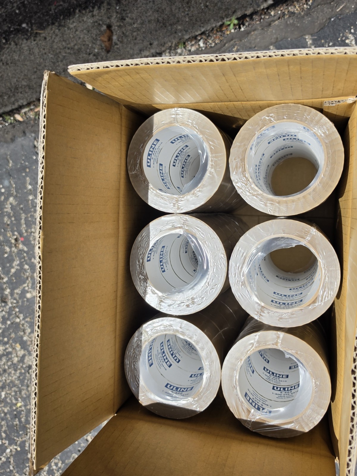 ULINE S-422 Industrial Pack & Ship Tan Tape 2″ x 110 Yards SEALED 36 ROLLS TOTAL