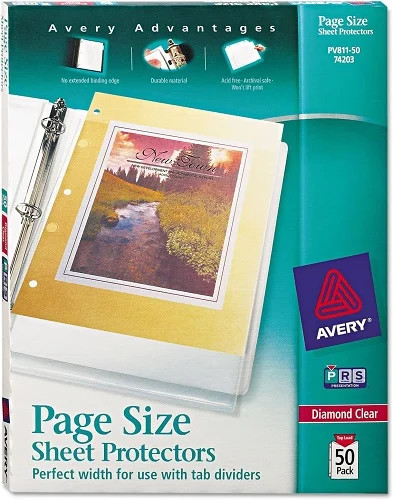 Page Size Sheet Protectors Top-Load Heavyweight Clear 8.5x11in 50/BX – 1EA