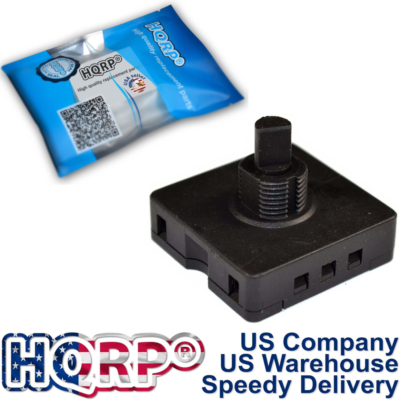 HQRP 4-Position 3-Speed Fan Selector Rotary Switch with Knob 10AMP 120V-250V