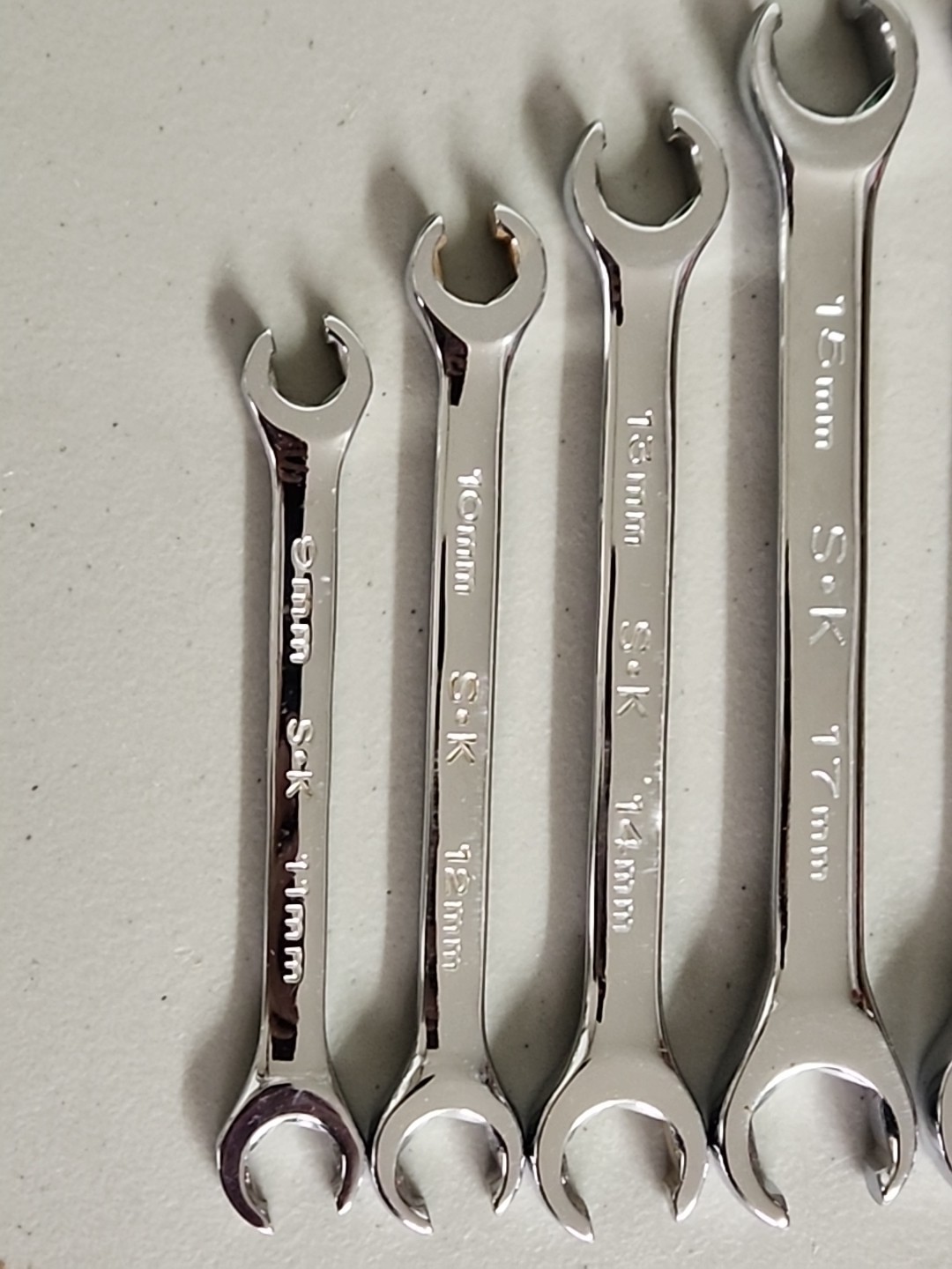 SK Tools USA 6 Piece Flare Nut Wrench Set 6 Point Metri 9MM to 21MM