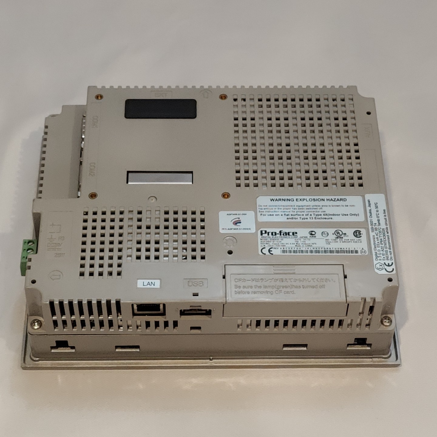 Pro-Face 3280035-02 HMI Operator Panel Touchscreen Class 2 24V DC For Parts